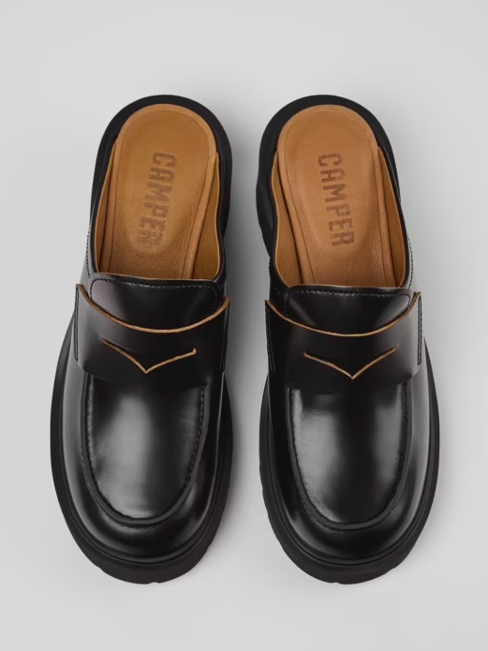 Camper Milah Leather Loafer Clogs